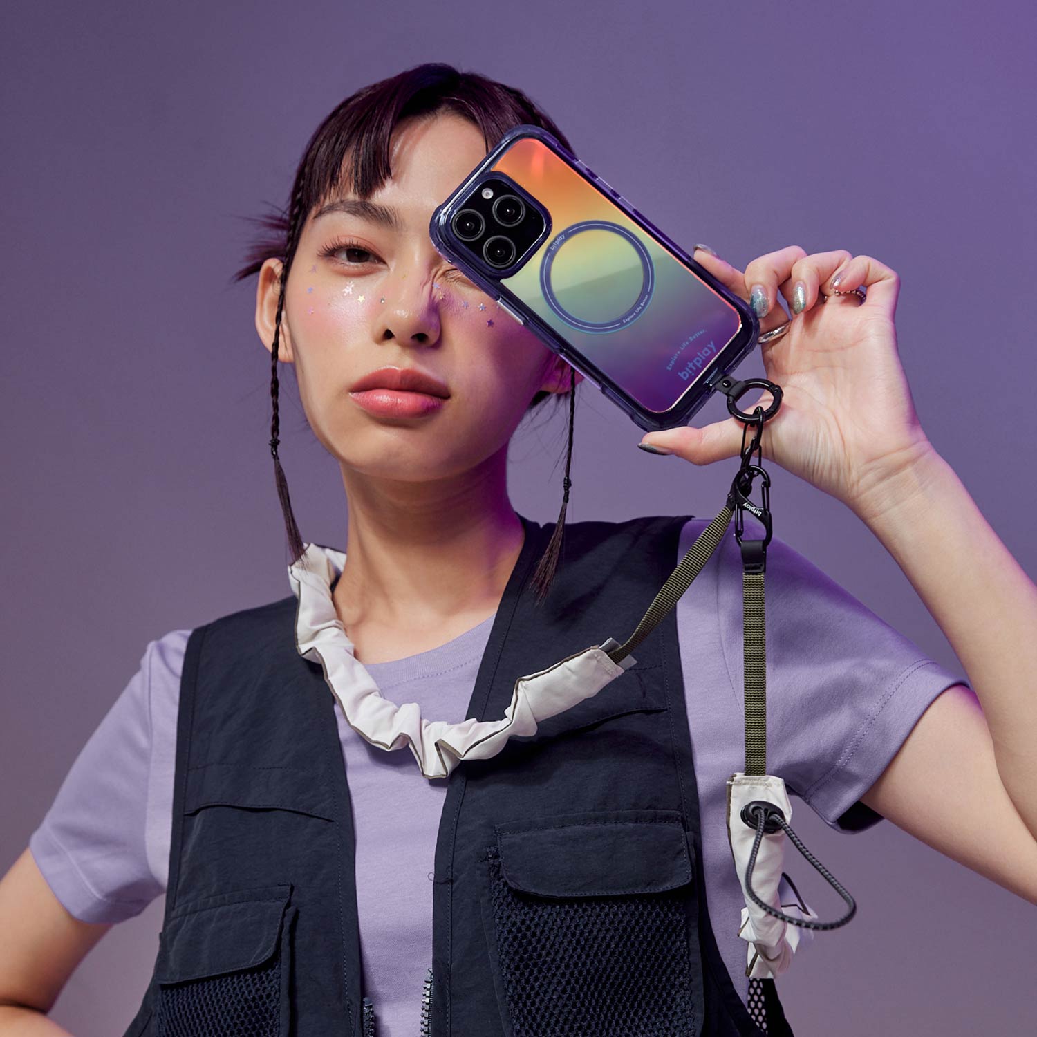 磁吸透彩殼 Wander Case for iPhone 16系列   迷幻紫